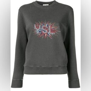 Saint Laurent Logo Disco Sweatshirt SZ M